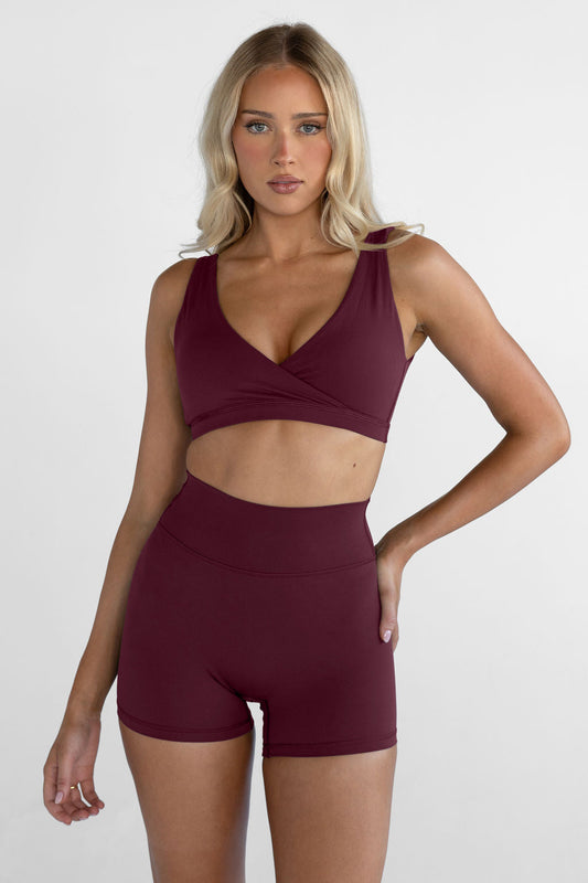 4" Sculpt Bike Shorts - Cherry Cola