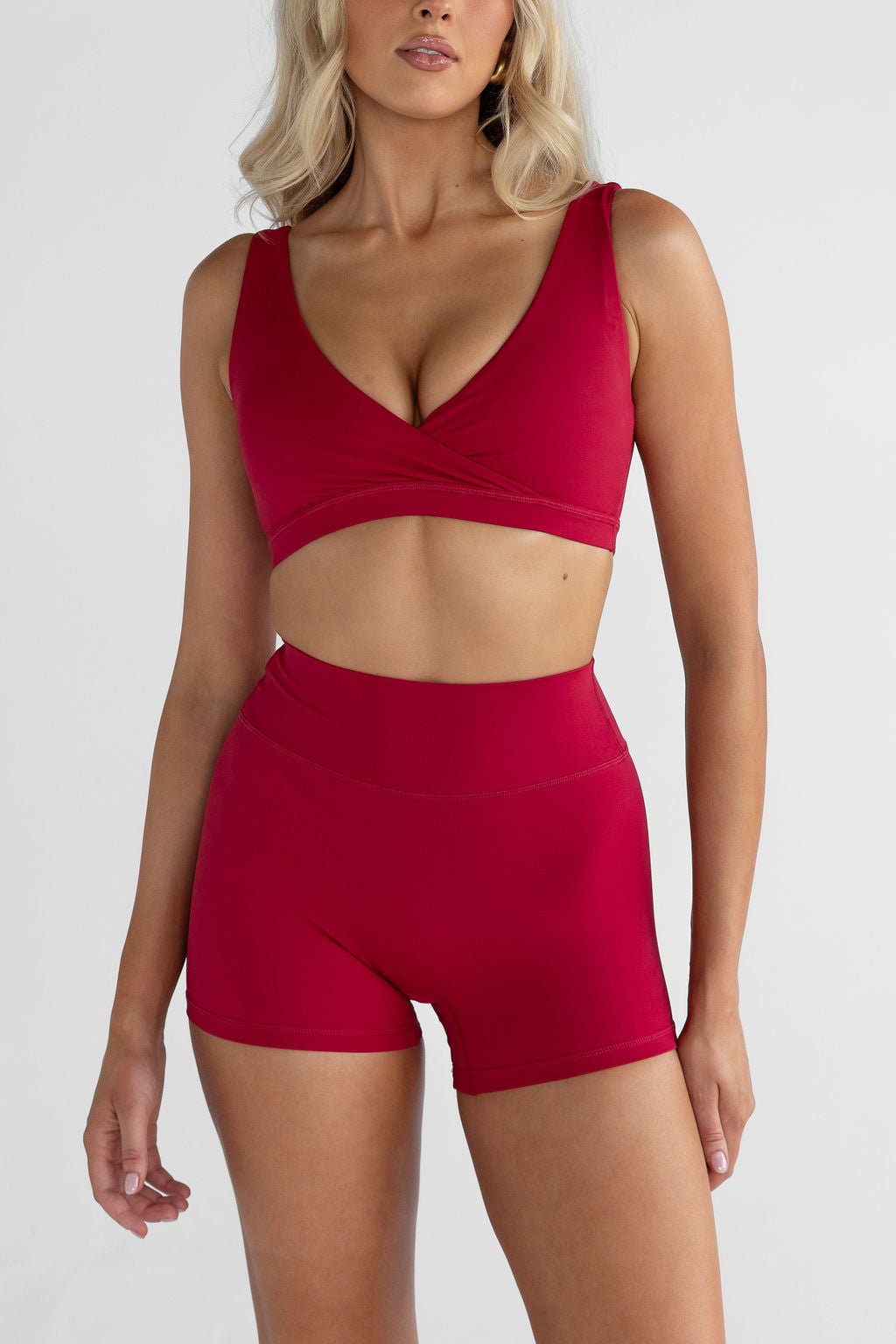 4" Sculpt Bike Shorts - Cherry