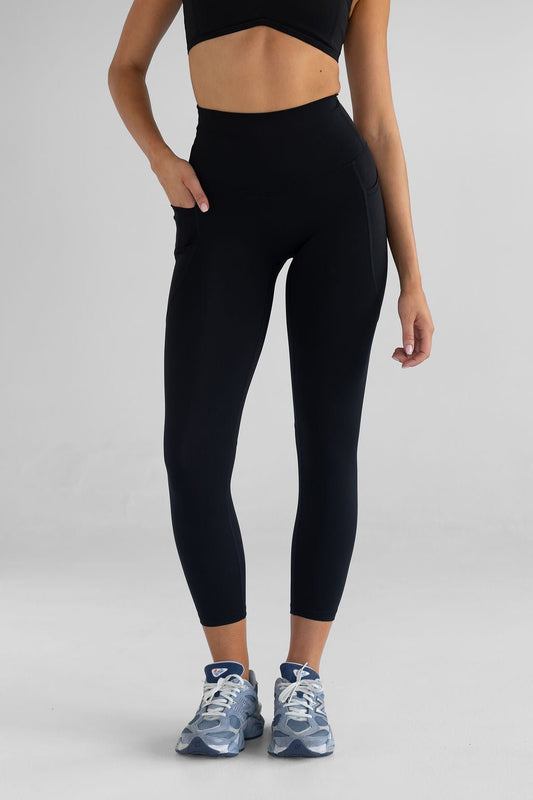 7/8 Pocket Leggings - Black