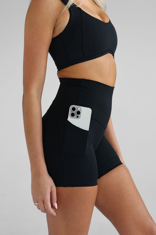 Black Pocket Bike Shorts