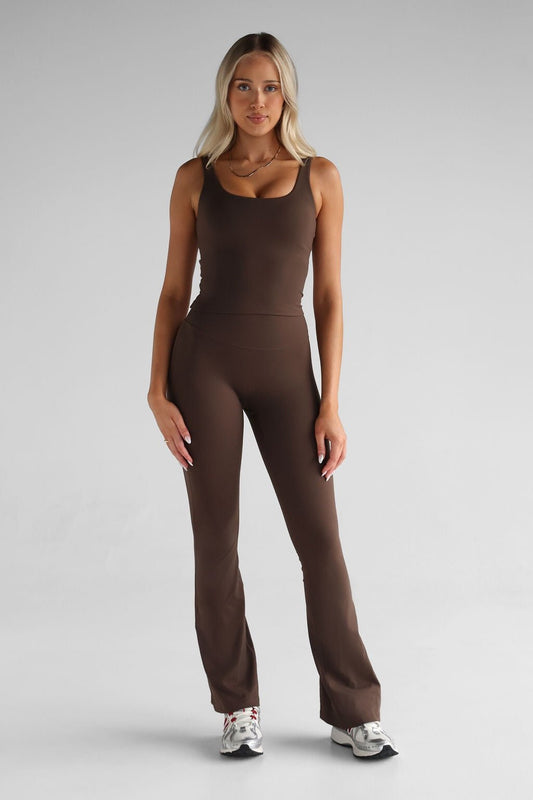 Classic Flare Leggings - Cocoa Bean