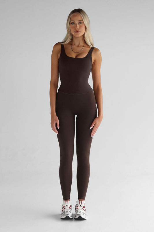 Classic Full Length Leggings - Cocoa Bean