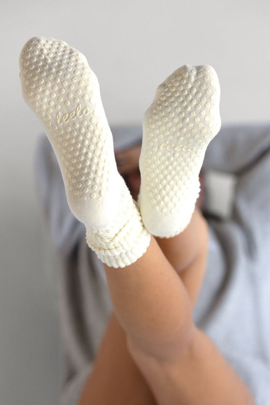 Scrunch Grip Socks - Vanilla