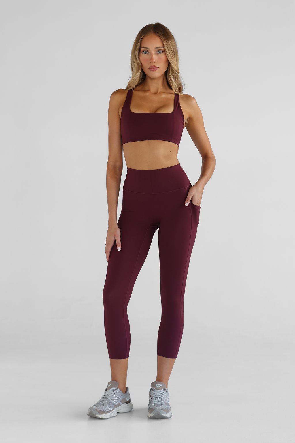SCULPT 7/8 Pocket Leggings - Cherry Cola