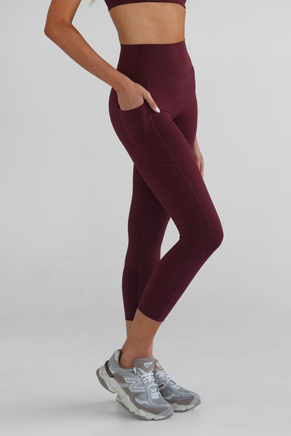SCULPT 7/8 Pocket Leggings - Cherry Cola
