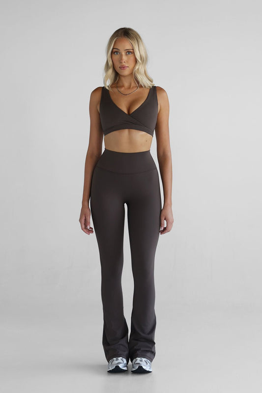 SCULPT Flare Leggings - Dark Chocolate