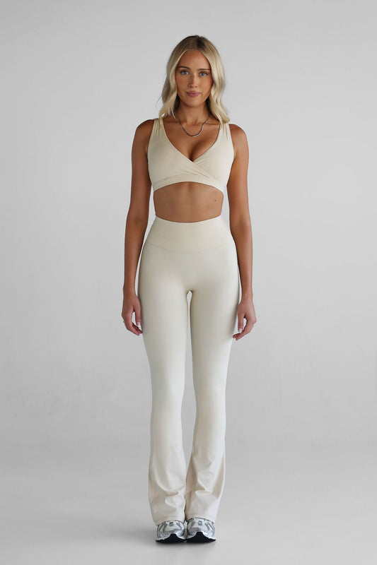 SCULPT Flare Leggings - French Vanilla