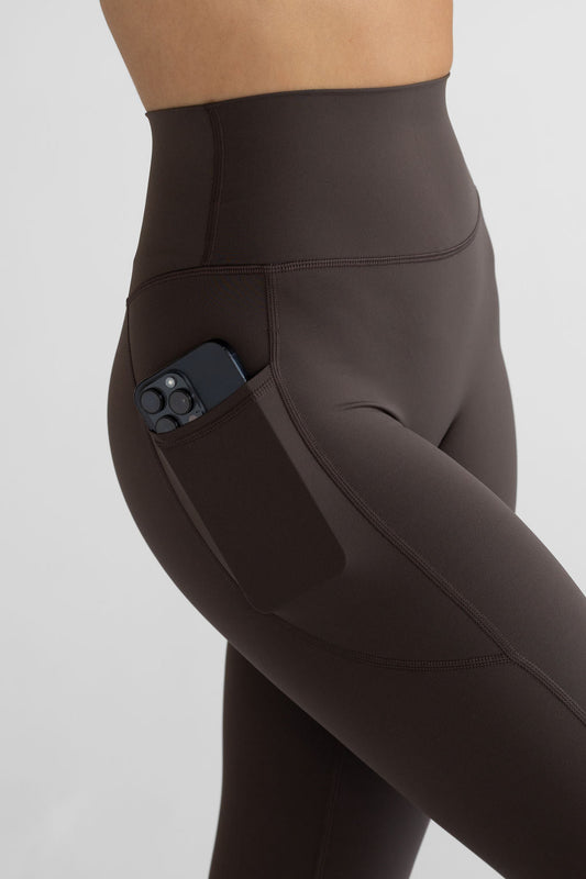 SCULPT Pocket Full Length Leggings - Dark Chocolate