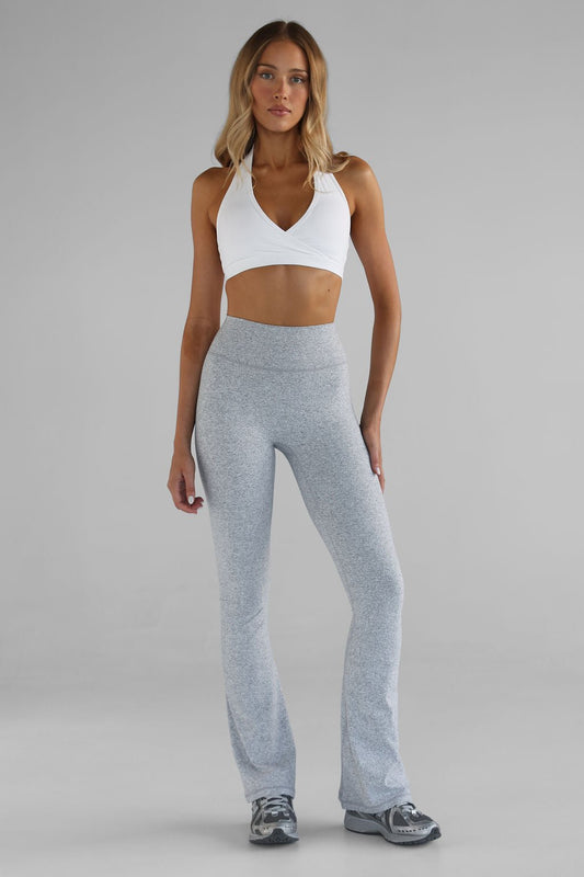 Signature Flare Leggings - Marl grey